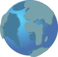 globe with selected continents