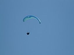 Paragliding in sky