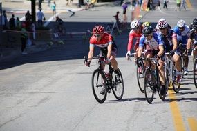 bike racers in action