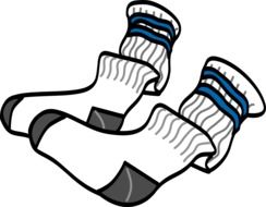 graphic image of high sports socks