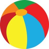colorful summer beach ball
