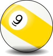 yellow billiards ball