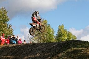 motocross sport in the mud