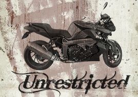 Unrestricted motorbike clipart