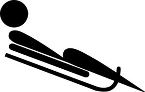 Luge silhouette clipart