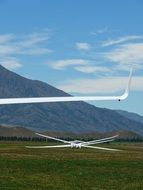 white wings glider in a picturesque place