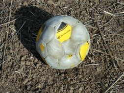 broken soccer ball