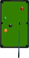 green billiard table as a graphic image