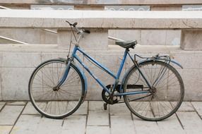 old blue road bicycle