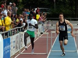 runners in sport overcome obstacles