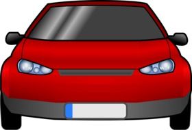 drawing red car