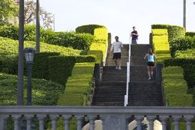 Running in a park