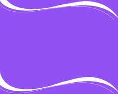 Two white waves on a purple background
