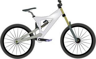 children bike on a white background