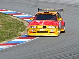 race car on the outskirts of the track