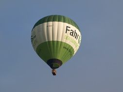 green and white hot air balloon