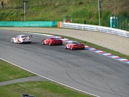 cars on the racetrack