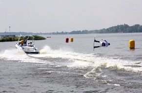 water skiing on a sunny day