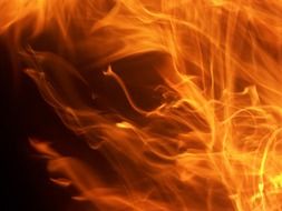 dancing flame, long exposure