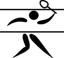 badminton as a pictogram