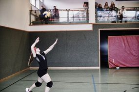 volleyball player on the playing field