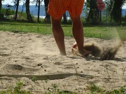 ball game on the sand