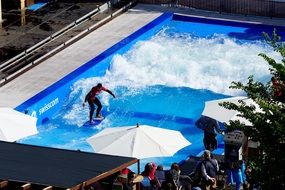swimming pool for surfing training