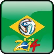 Emblem of the soccer world cup in brazil