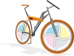 color bike drawing