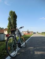 bike on an empty countryside road