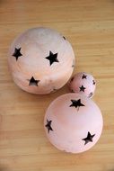 balls with stars as christmas decoration