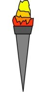 painted olympic flame