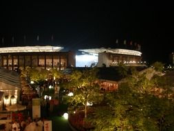 olympic stadium night view, football world cup final 2006, germany, berlin