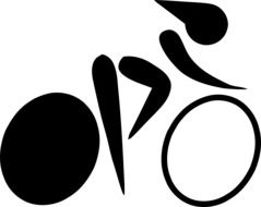 black icon of a cycling