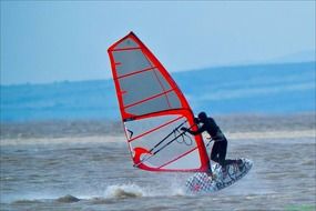 open sea windsurfing