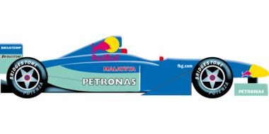 Formula 1 racing car clipart