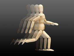 wood doll run