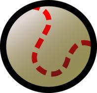 dotted line on the drawn ball