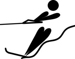 ski water sports logo icon drawing