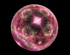 fractal pink ball