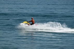man on a jet ski