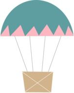 balloon ride basket floating drawing