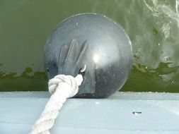 gray sphere like an anchor
