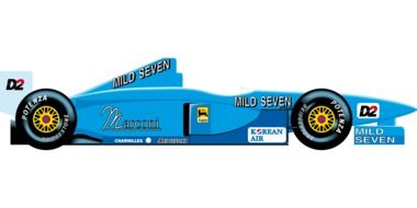 blue sport car formula 1