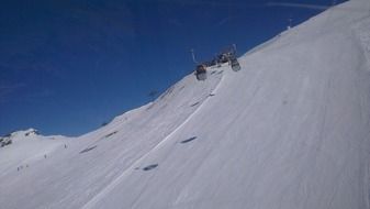 winter sports on a high snowy mountains