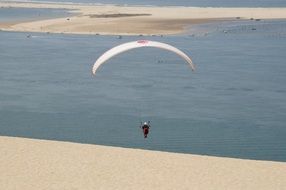 paragliding from the mountain