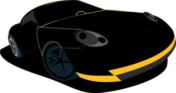 graphic image of a black racing car