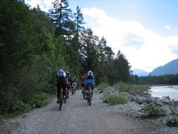 cycling in Alp mountains