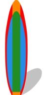 graphic image of a bright surfboard