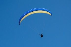 hang glider in the blue sky